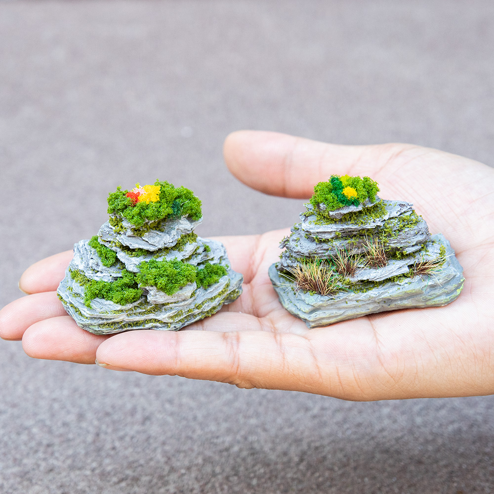 Bonsai Garden Layout - 미니어처 암석 장식용 산 DIY 모델