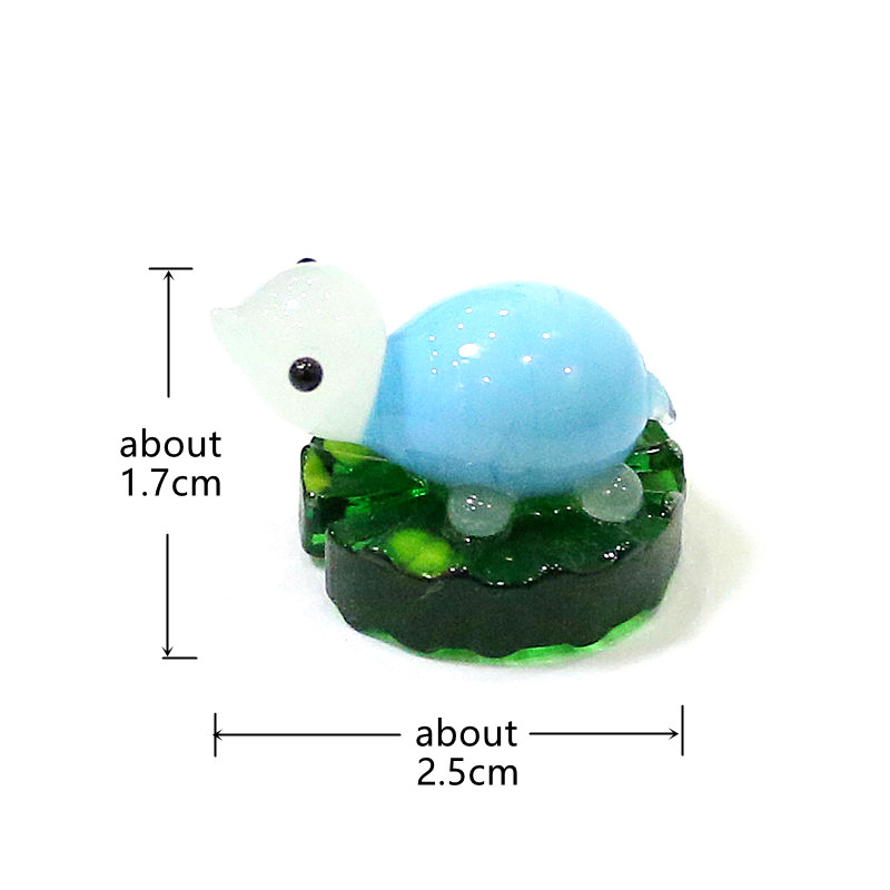 2pcs 연꽃 잎에 다채로운 미니 거북이 동상 창조적  - Bonsai Garden Japan 리뷰 및 가격