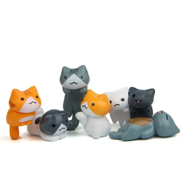 6개/세트 만화 행운의 PVC 고양이 집 정원 분재 장 - Bonsai Garden Japan 리뷰 및 가격